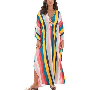 Boho Strandjurk voor Dames in Grote Maat - Ruime Poncho Kaftan