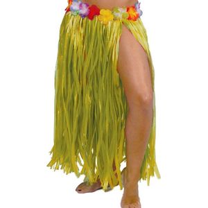 Fiestas Guirca Hawaii verkleed rokje - voor volwassenen - geel - 75 cm - hoela rok - tropisch