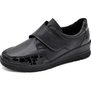 Sens Dames Klittenbandschoen - Luna 54 Zwart - Wijdte H - Maat 37