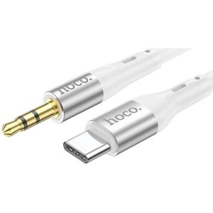 Hoco UPA22 USB-C naar 3.5mm Jack Audiokabel Siliconen 1M Wit