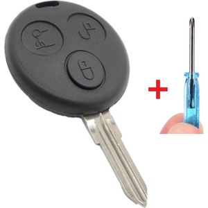 Autosleutel behuizing 3 knoppen geschikt voor Smart Fortwo / Smart Forfour / Smart Roadster.
