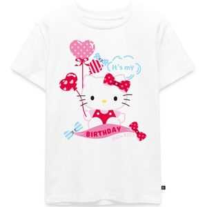 Hello Kitty Met Ballonnen Jarig Ontwerp Premium T Shirt Kinderen