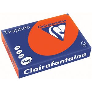 Clairefontaine - CF A4 - Gekleurd Papier - Kardinaal Rood - 160 g/m² - 250 Vel
