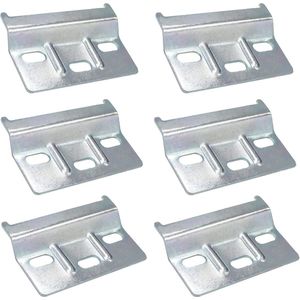 6 Pcs Cabinet Holders - Heavy Duty Metal Cabinet Rail - Galvanized Cabinet Rack Wall Brackets