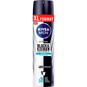 Nivea - Invisible Black & White Active - Deospray - 250 ml