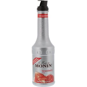 Monin Fruit smoothie cocktailmix aardbei - Fles 1 liter