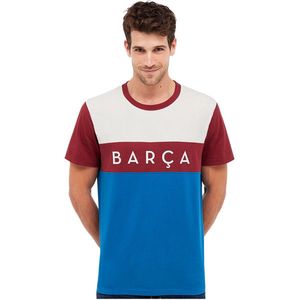 BarÇa - Color Block T-shirt - Blauw - Katoen
