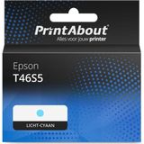 PrintAbout - Inktcartridge T46S5 - Licht-Cyaan - Geschikt voor Epson