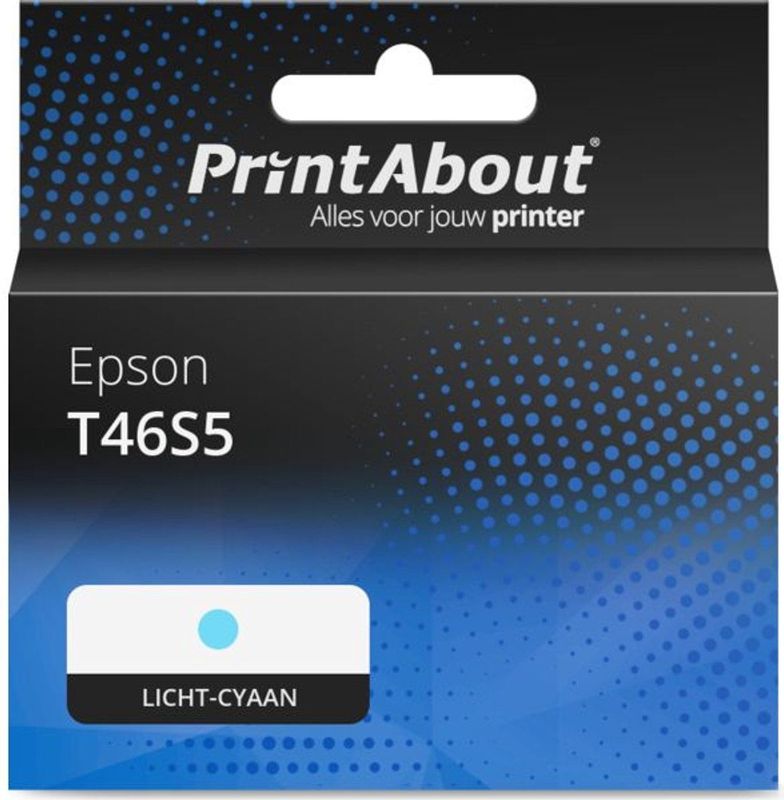 PrintAbout - Inktcartridge T46S5 - Licht-Cyaan - Geschikt voor Epson