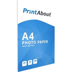 PrintAbout Premium Mat A4 180 grams fotopapier (50 vel)