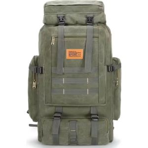 Kampeerrugzak - Unisex - 50L - Militair backpack - Outdoorbackpack - Grote capaciteit - Groen - Kampeer rugzak