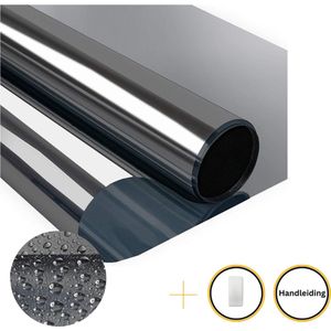 ZERO 90® Raamfolie Anti-Inkijk 90 x 200 – Zonwerend – Zwart & Spiegeleffect – Zelfklevend - Statisch- 90% UV-reductie
