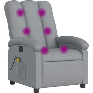 vidaXL Massagestoel Verstelbaar - Lichtgrijs