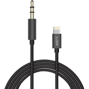 Waeyz - Compatible Lightning naar 3.5 MM Aux Audio Adapter Kabel 1 Meter - Geschikt voor iPhone 6-7-8-X-Xs-11-11Pro-12-12Pro-12Mini-13-13mini-13pro-13max