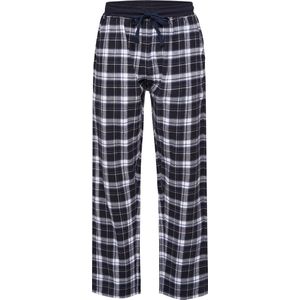 Phil & Co Heren Pyjamabroek Lang Geruit Flanel Grijs - Maat L