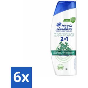 Head & Shoulders - Shampoo - 2-in-1 - Jeukende Hoofdhuid - Anti-Roos - 300 ml - Voordeelverpakking - 6 stuks