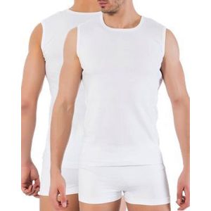 Bonanza A-shirt - ronde hals - mouwloos - wit - S