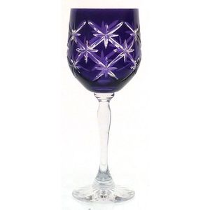 Kristallen wijnglazen - Goblet MARYS BOLD - violet - set van 2 - gekleurd kristal