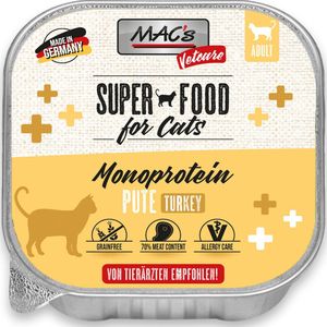 MAC’s Vetcare Kattenvoer - Mono proteïne - 70% Kalkoen - 8 x 100g