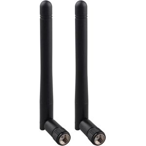 2 Stuks Dual Band Wifi Antenne 2.4 GHz 5GHz 5.8 GHz 3 dBi MIMO RP-SMA Mannelijk Omnidirectioneel voor IP-Beveiligingscamera Achteruitrijcamera FPV Wifi-router PCIE-kaart Draadloos Netwerk