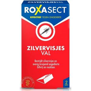 Roxasect zilvervisjesval - 2 stuks - zilvervis lokstof - ongediertebestrijding - insectenval - binnen/buiten - zilvervisval