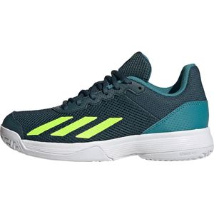 adidas Performance Courtflash Tennis Schoenen - Kinderen - Turquoise- 35