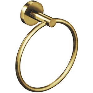 Handdoekring - Lonis Rimbo - 16cm - Rond - PVD - Geborsteld Goud