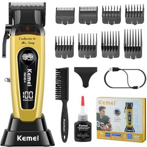 Haartrimmer voor Mannen met LED Display en Draadloze Oplader – Perfect voor Baard en Kapsel