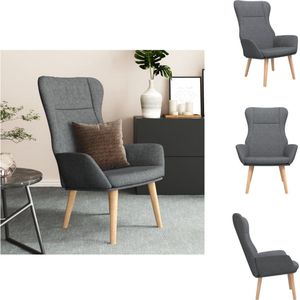 vidaXL Relaxstoel - Donkergrijze stof - Stabiel frame - Hoogwaardig materiaal - Brede toepassing - Afmetingen- 70 x 77 x 94 cm - Fauteuil