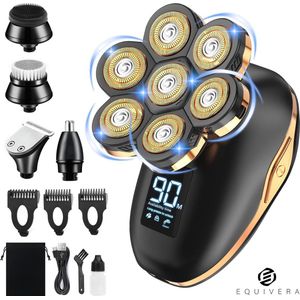 Equivera - Skull Shaver - Hoofd Scheerapparaat - 7D Elektrisch - 5-in-1 Verzorgingsset
