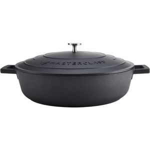 Braadpan, Laag, Gietaluminium, 32 CM, 5 L, Zwart - MasterClass