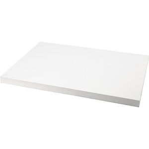 Gekleurd Karton, A2, 420x594 mm, 250 gr, wit, 100 vel/ 1 doos | Knutselpapier | Knutselkarton