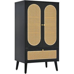 Stijlvol Dressoir met Rotan Design - Kast - Ladekast - Dressoirs - Commode