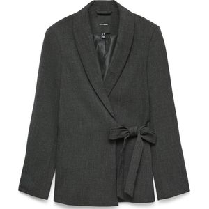 Vero Moda - Vmbestie Ls Loose Strap Blazer - Donkergrijs - Dames Blazer