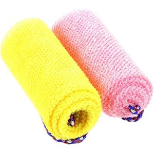 African net sponges-afrikaanse spons-net sponges-- snel schuimend, ruwe reiniging, lichtgewicht en gemakkelijk te gebruiken - 2-pack - 75 x 14 x 0,5 cm