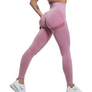 Sportlegging | Dames | Roze | Sportbroek | Sportkleding | Yoga legging | Hardloopbroek | Fitness | Maat L