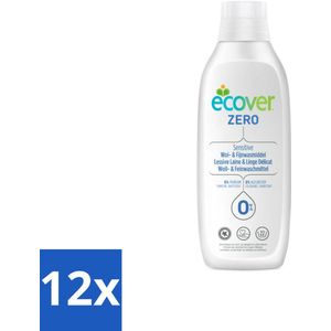 12 x Ecover - Vloeibaar wasmiddel - Wol & Fijnwas - 1 liter - Wasmiddel Wol - Wasmiddel Zijde - Fijnwasmiddel - Wasmiddel Delicate Stoffen - Ecologisch Wasmiddel
