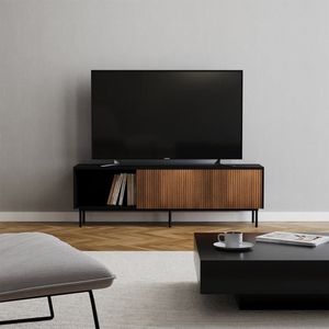 Bronx71® Tv-meubel Ray zwart/rustiek eiken 150 cm