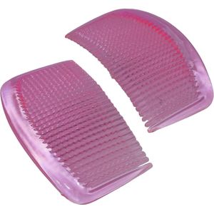 Haarkam-Zijkam transparant roze fijn middel