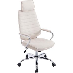 In And OutdoorMatch Bureaustoel Darnell - Wit - Stof - Hoge kwaliteit bekleding - Luxe bureaustoel - Exclusieve uitstraling