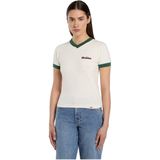 Dickies Slayden Ringer T-shirt Met Korte Mouwen Wit XS Vrouw