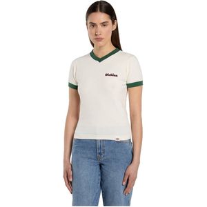 Dickies Slayden Ringer T-shirt Met Korte Mouwen Wit XS Vrouw