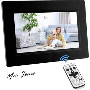 Mrs. Jones Digitale Fotolijst - 7 inch - HD IPS - 1080P - Zwart