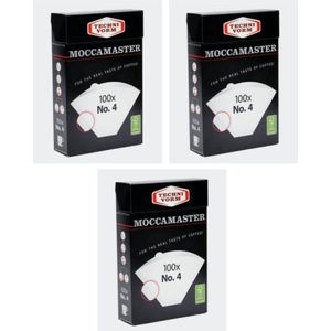 Moccamaster Filters - 3 verpakkingen - Koffiefilters - Wit - Nr. 4 - 100 stuks Technivorm
