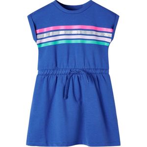 vidaXL - Kinderjurk - met - trekkoord - 140 - kobaltblauw