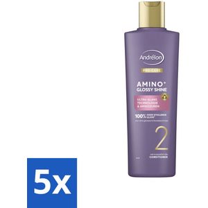 Andrélon – Conditioner – Pro Care Amino+ Glossy Shine – 250 ml - Bulkverpakking - 5 stuks