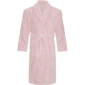 Katoenen badjas dames - Coreplush® - sauna badjas - badjas van 100% premium Turks katoen - sjaalkraag - roze - maat S/M