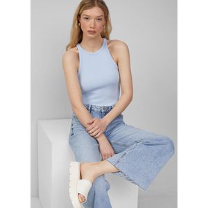 Q/S designed by - Dames t-shirt - Maat L - Vrouwen - blauw - katoen