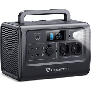 BLUETTI EB70-Powerstation-Powerbank-1000W -Draagbare Generator-716Wh LiFePO4 batterij-grijs-230V-EU-USB-C-Stroomgenerator voor reizen, camping