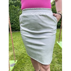 Hill Fashion - Rokje - Leatherlook - Zilver - Maat S/M